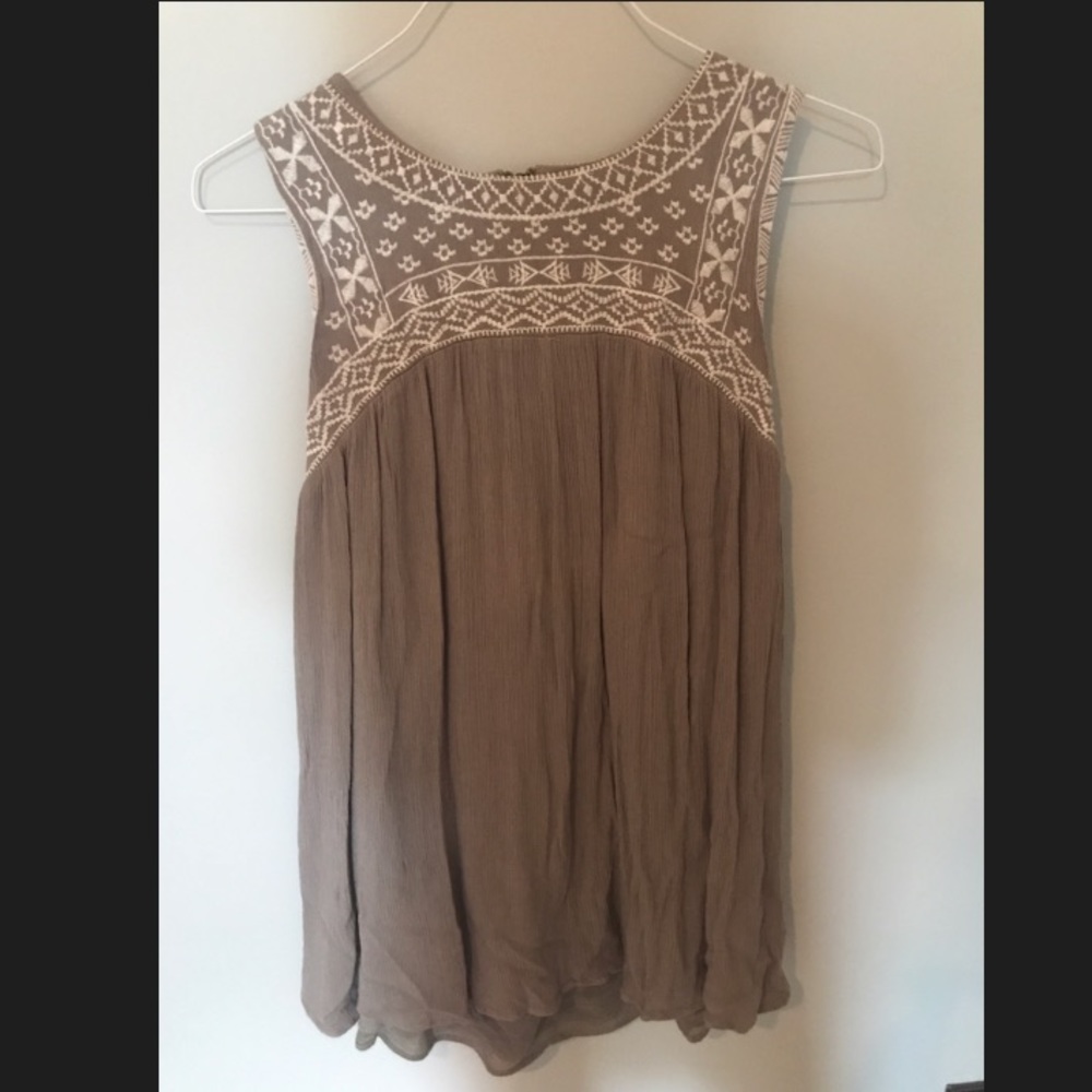 Embroidered mini dress